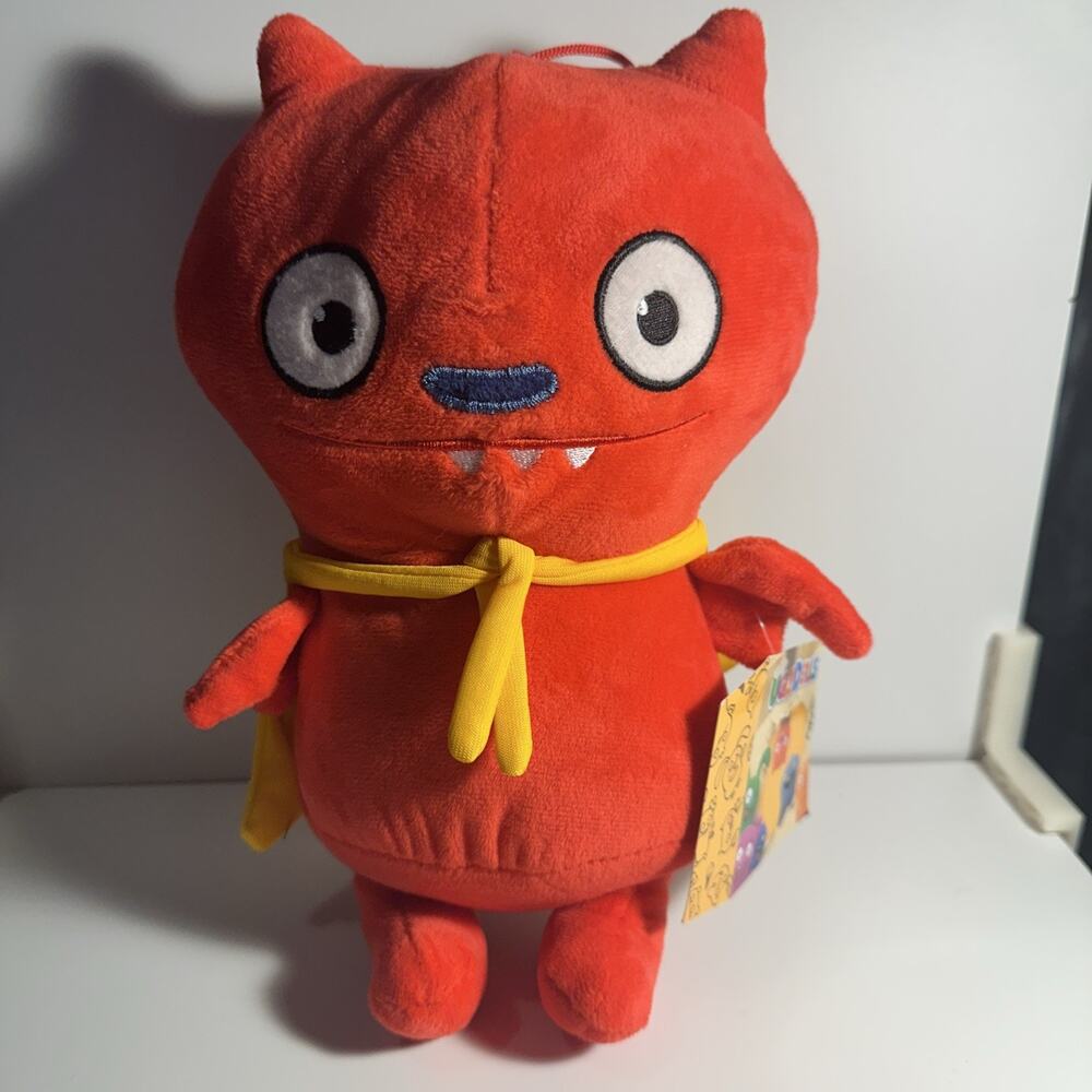 Ugly Dolls Lucky Bat Red Plush Yellow Cape 12" Stuffed Toy 2019 - Item# UD-UGD20